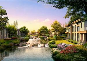 居住區(qū)住宅園林景觀項目現(xiàn)代效果圖設計資料庫構建與應用